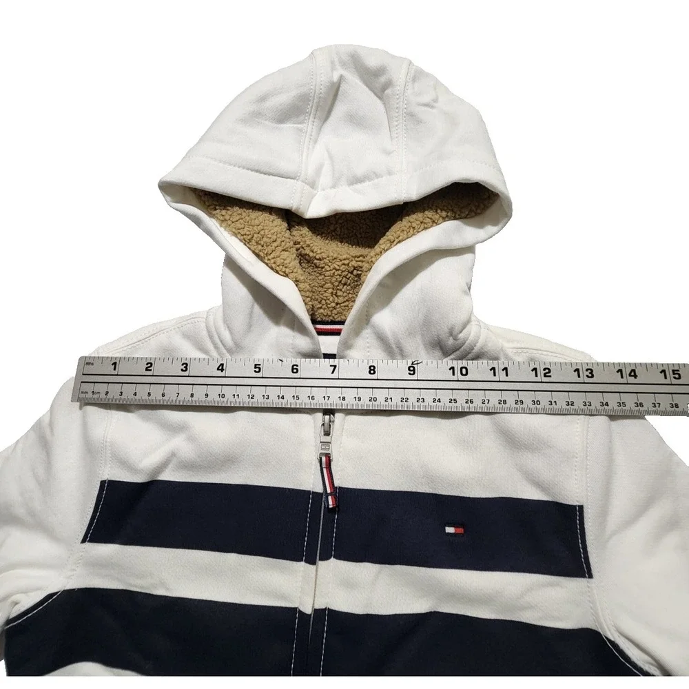 Tommy Hilfiger Boys Fleece Sherpa‎ Lined Full Zip Hoodie Size S